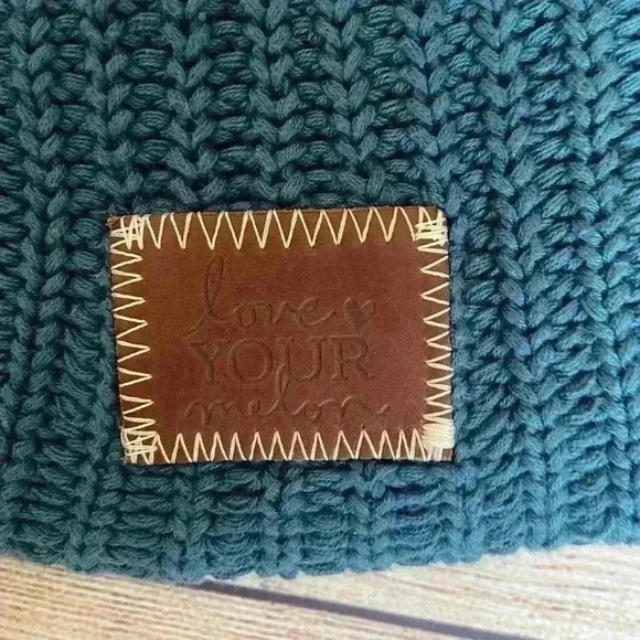 Love Your Melon Blue Knit Beanie Hat MADE IN USA - Picture 2 of 5